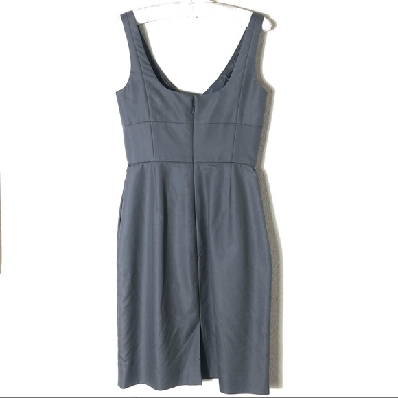 J. Crew‎ Karlie Dress Charcoal Gray Sleeveless Short Bridesmaid Size 4 Classic - Picture 5 of 10
